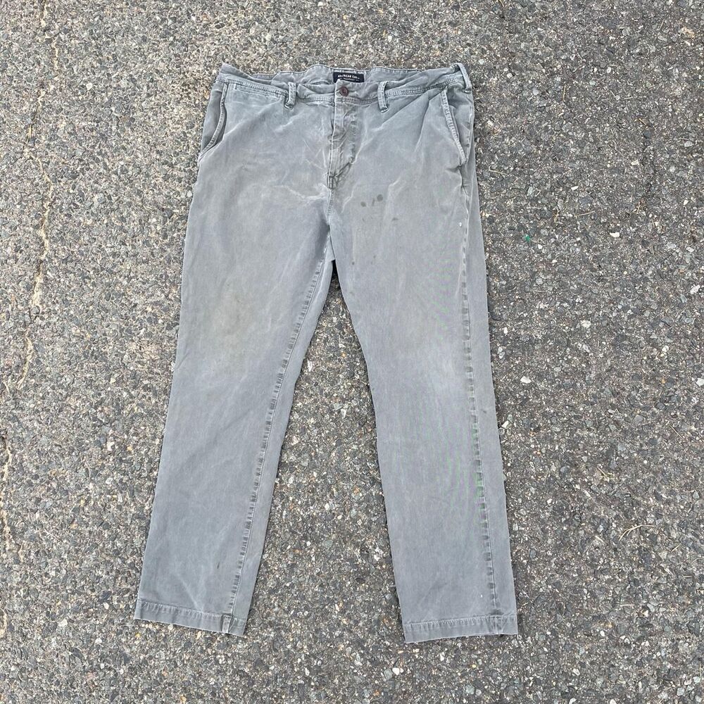 American-eagle-outfitters Men's Grey and Black Trousers